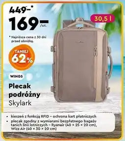 Biedronka Plecak podróżny oferta