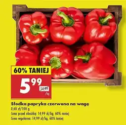 Biedronka Papryka słodka czerwona na wagę Biedronka oferta