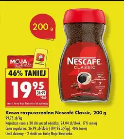 Biedronka Kawa rozpuszczalna Nescafé Classic oferta