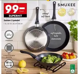 Biedronka Zestaw patelni Smukee oferta