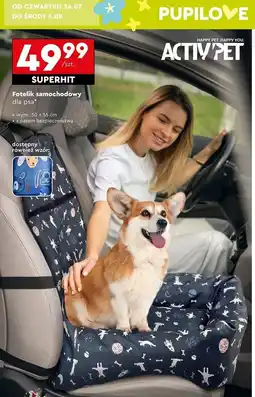 Biedronka Fotelik samochodowy dla psa z pasem Activ Pet oferta
