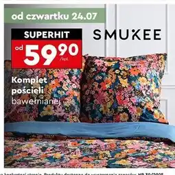Biedronka Komplet pościeli bawełnianej 160 x 200 cm + 2 70 80 Smukee oferta