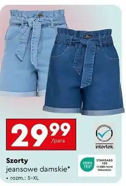 Biedronka Szorty damskie jeansowe rozm. s-xl oferta