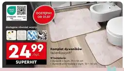 Biedronka Dywaniki łazienkowe 50 x 70 + 40 cm Smukee oferta