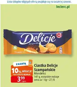 E.Leclerc Ciastka z galaretką pomarańczową Delicje Szampańskie oferta