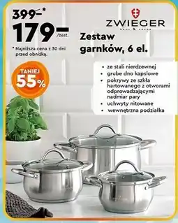 Biedronka Zestaw garnków Zwieger oferta