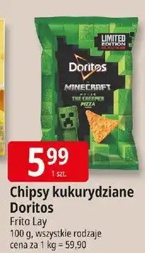 E.Leclerc Chipsy kukurydziane minecraft movie o smaku pizzy Doritos oferta
