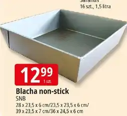 E.Leclerc Blacha fakturowa czarna non stick 36 x 24.5 6 mm Snb oferta