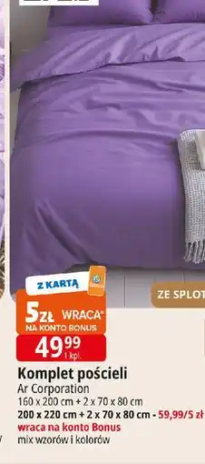 E.Leclerc Komplet pościeli 200 + 220 cm 2 x 70 80 oferta
