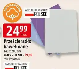 E.Leclerc Prześcieradło bawełniane 160 x 200 cm oferta