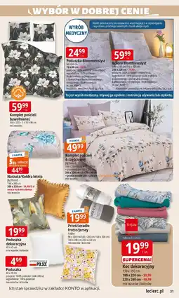 E.Leclerc Komplet pościeli bawełnianej 160 x 200 cm + 2 70 80 oferta