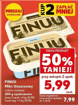 Kaufland Miks tłuszczowy Finuu różne rodzaje oferta