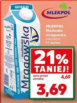 Kaufland Maślanka mrągowska naturalna Mlekpol oferta