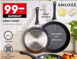 Biedronka Zestaw 3 patelni oferta