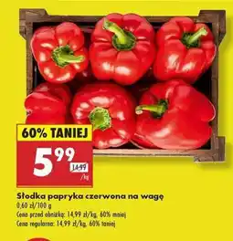 Biedronka Słodka papryka czerwona na wagę oferta