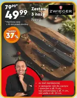 Biedronka Zestaw 3 noży Nero oferta