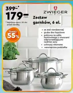 Biedronka Zestaw garnków, 6 el oferta