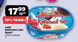 Netto Lody śmietankowo-truskawkowo-czekoladowe Koral Kolorowe Lato oferta