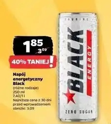 Netto Napój energetyczny zero sugar Black Energy oferta