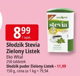 E.Leclerc Słodzik Stevia Zielony Listek Eko Vital oferta
