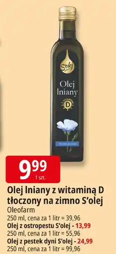 E.Leclerc Olej lniany z witaminą D tłoczony na zimno Oleofarm oferta