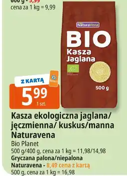 E.Leclerc Kasza ekologiczna jaglana/jęczmienna/kuskus/manna Naturavena oferta