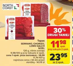 Carrefour Market Wędlina Tapas Serrano, Chorizo, Lomo Salch Noel oferta