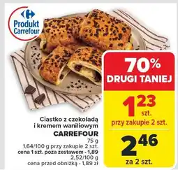 Carrefour Ciastko z czekoladą i kremem waniliowym Carrefour oferta