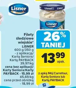 Carrefour Filety śledziowe wiejskie Lisner oferta