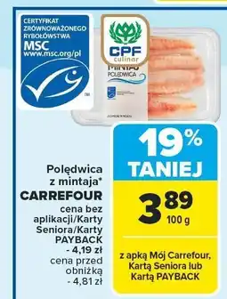 Carrefour Polędwica z mintaja Carrefour oferta
