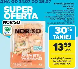 Carrefour Krewetki gotowane bez głowy Norso oferta