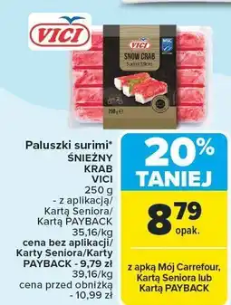 Carrefour Market Paluszki surimi śnieżny krab Vici oferta