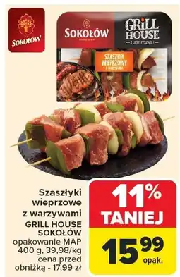 Carrefour Szaszłyki wieprzowe z warzywami Grill House Sokołów oferta