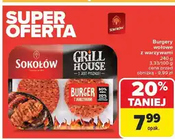 Carrefour Burgery wołowe z warzywami Grill House Sokołów oferta