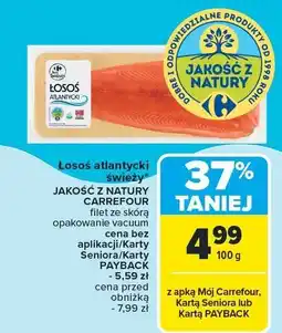 Carrefour Market Łosoś atlantycki świeży Jakość z Natury Carrefour oferta
