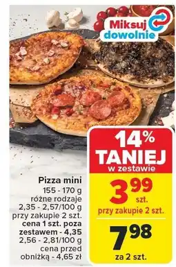 Carrefour Pizza mini różne rodzaje Carrefour oferta