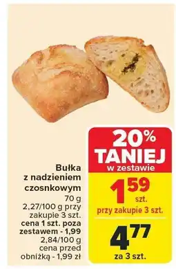 Carrefour Bułka z nadzieniem czosnkowym Carrefour oferta