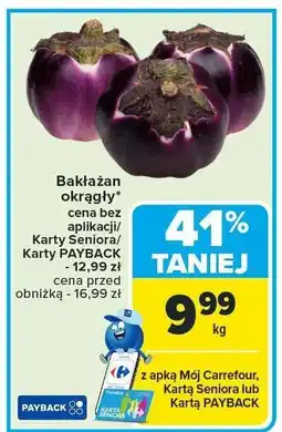Carrefour Bakłażan okrągły Carrefour oferta