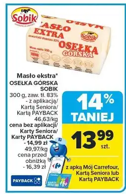 Carrefour Masło ekstra Oselka Górska Sobik oferta