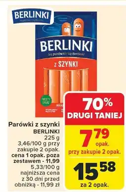 Carrefour Market Parówki z szynki Berlinki oferta