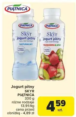Carrefour Jogurt pitny Skyr Piątnica różne rodzaje oferta