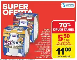 Carrefour Jogurt do picia Actimel+ Danone różne rodzaje oferta