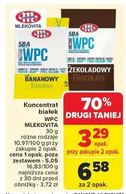 Carrefour Koncentrat białka WPC Mlekovita różne rodzaje oferta