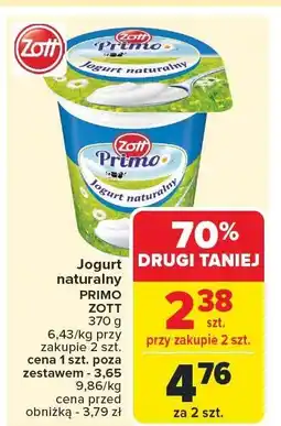 Carrefour Market Jogurt naturalny Primo Zott oferta