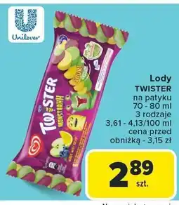 Carrefour Market Lody Twister różne rodzaje Unilever oferta