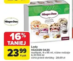 Carrefour Lody Haagen-Dazs multipak różne rodzaje oferta