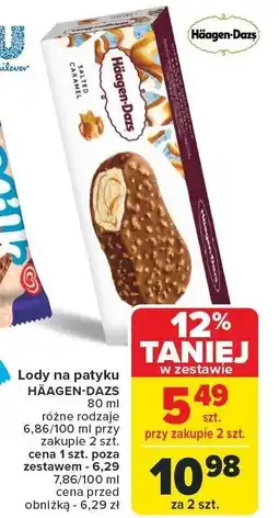 Carrefour Market Lody na patyku Haagen-Dazs różne rodzaje oferta