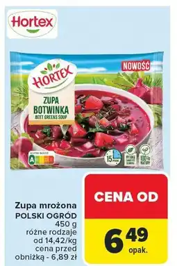 Carrefour Zupa mrożona Polski Ogród różne rodzaje Hortex oferta