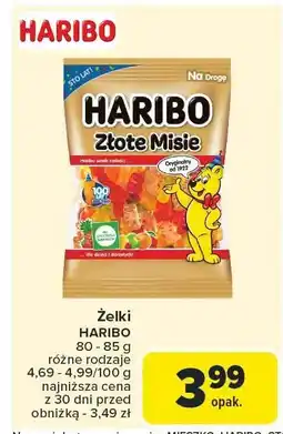 Carrefour Żelki Haribo różne rodzaje oferta