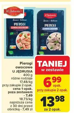 Carrefour Market Pierogi owocowe U Jedrusia różne rodzaje U Jędrusia oferta